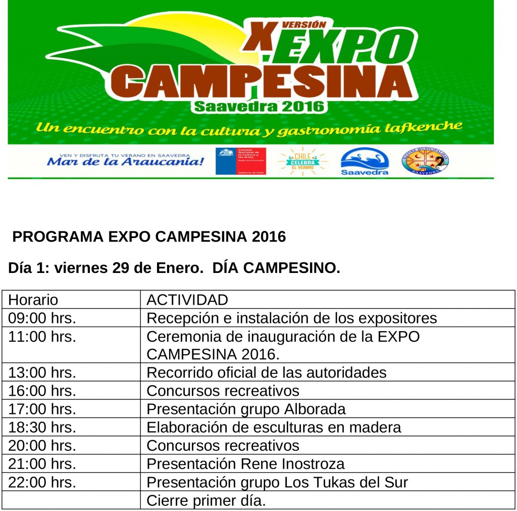 PROGRAMA EXPO CAMPESINA 2016-1